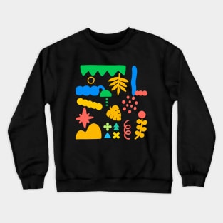 Abstract patterns of primary colors, patterns that embody nature Crewneck Sweatshirt